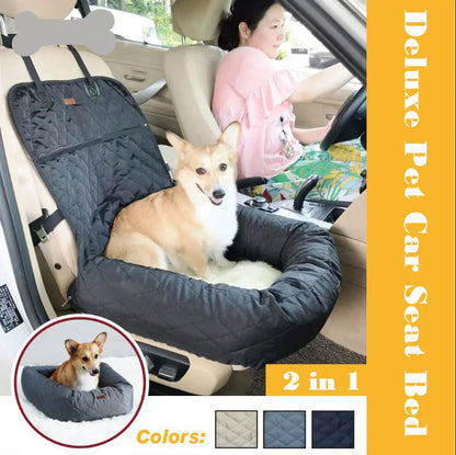 Pet Car Bed with Thick Cushion