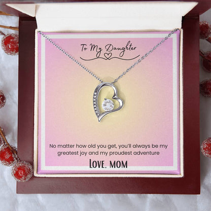 To My Daughter, From Mom Forever Love Necklace