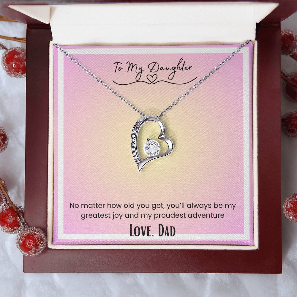 To My Daughter, From Dad Forever Love Necklace