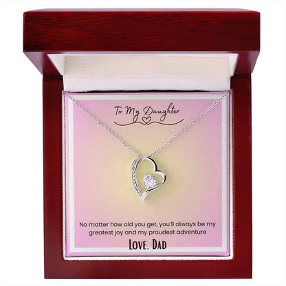 To My Daughter, From Dad Forever Love Necklace