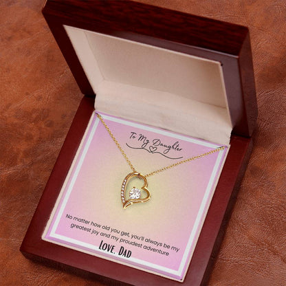 To My Daughter, From Dad Forever Love Necklace
