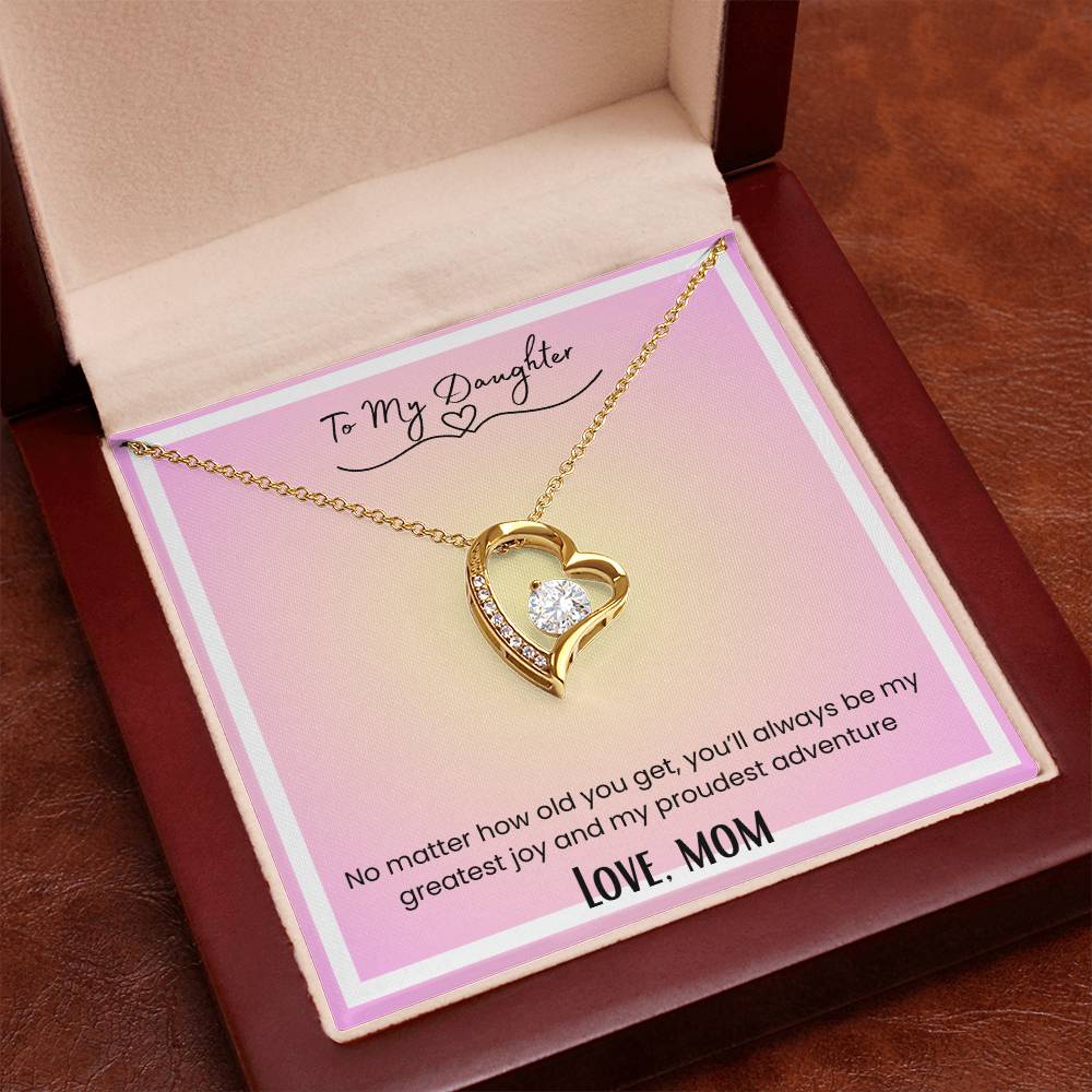 To My Daughter, From Mom Forever Love Necklace