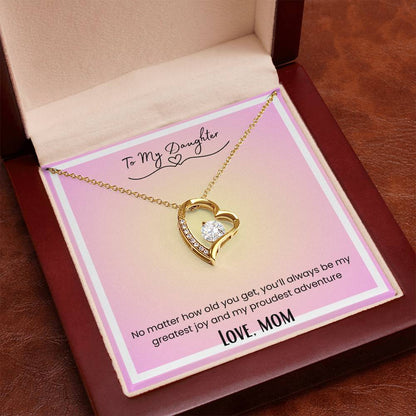 To My Daughter, From Mom Forever Love Necklace