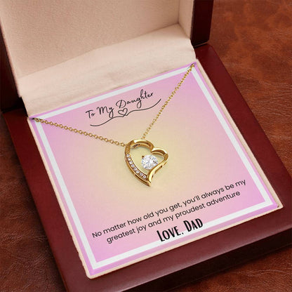 To My Daughter, From Dad Forever Love Necklace
