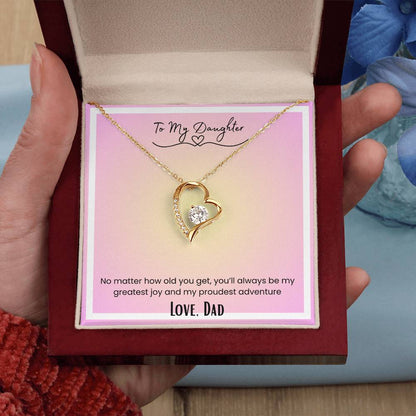 To My Daughter, From Dad Forever Love Necklace