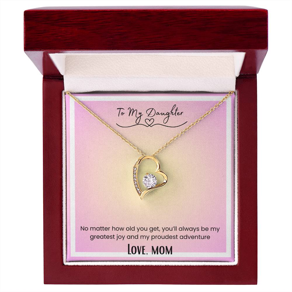 To My Daughter, From Mom Forever Love Necklace