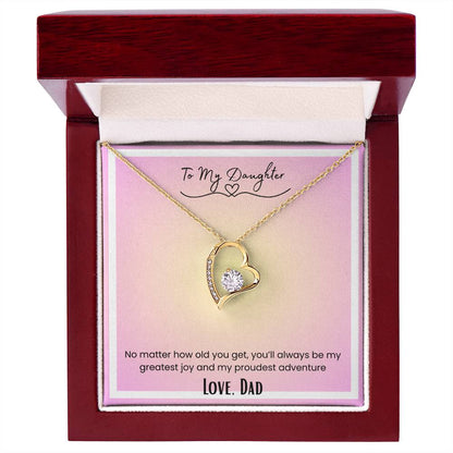 To My Daughter, From Dad Forever Love Necklace