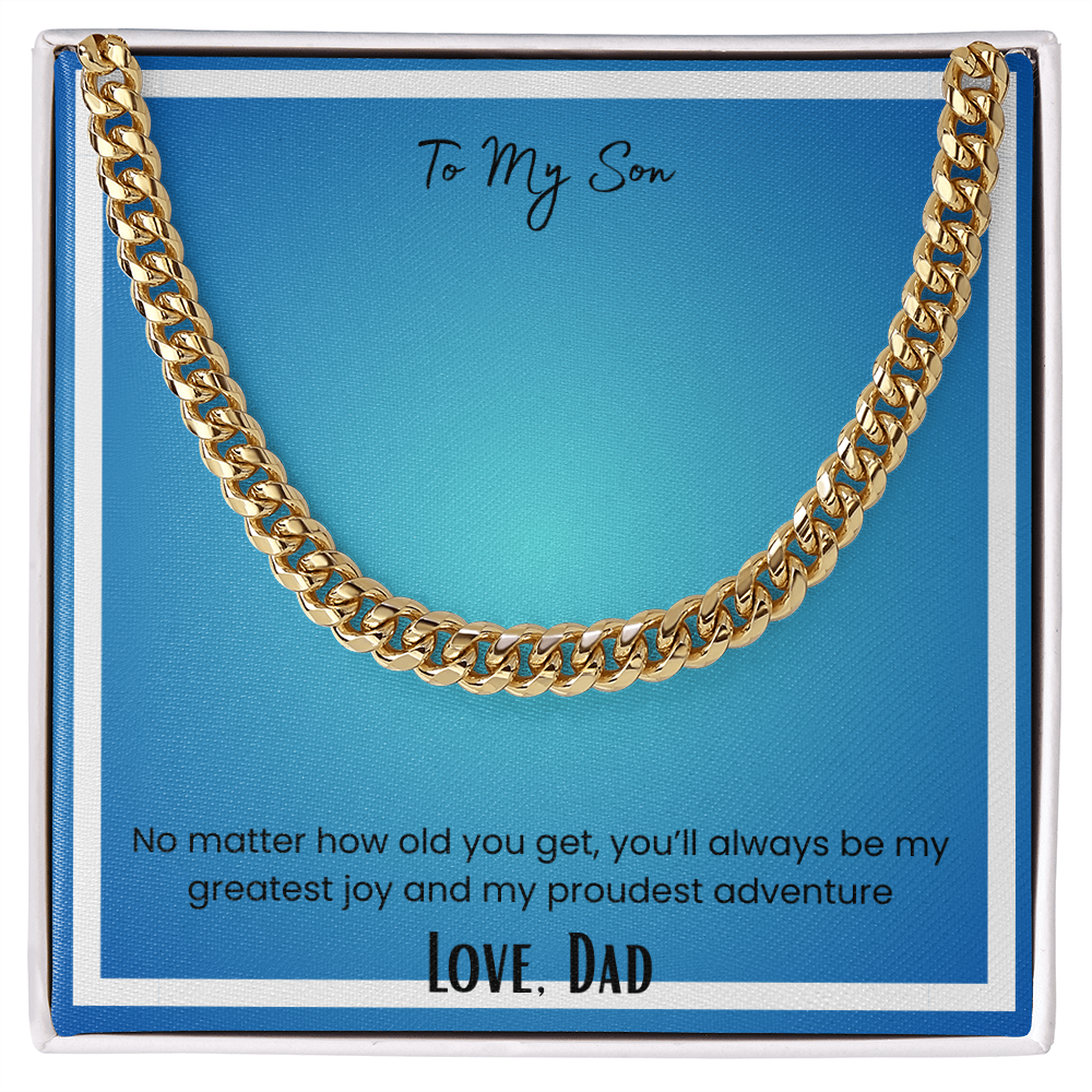 To My Son, From Dad Cuban Link Chain
