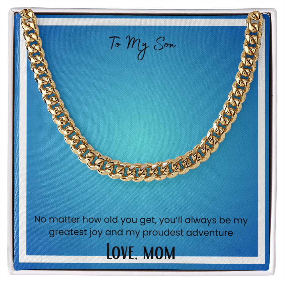 To My Son, From Mom Cuban Link Chain