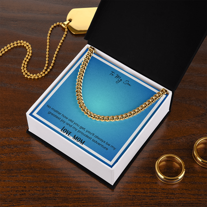 To My Son, From Mom Cuban Link Chain