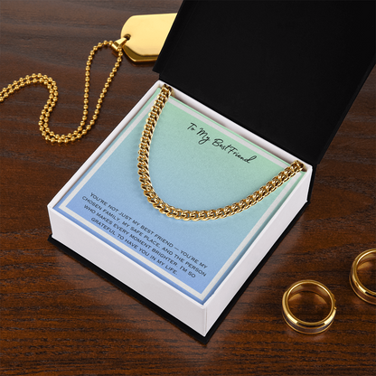 To My Best Friend  Cuban Link Chain