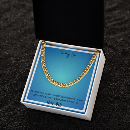 To My Son, From Dad Cuban Link Chain