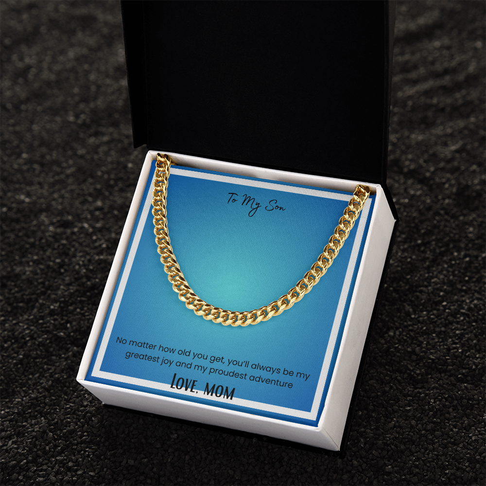 To My Son, From Mom Cuban Link Chain