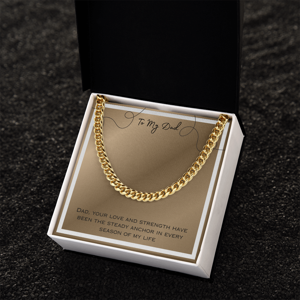 To Dad Cuban Link Chain