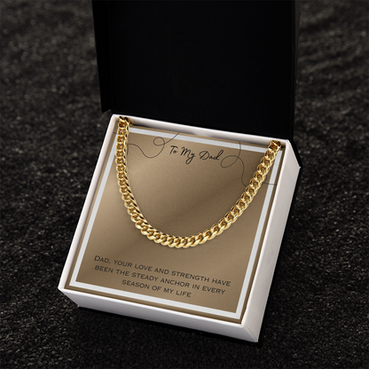 To Dad Cuban Link Chain