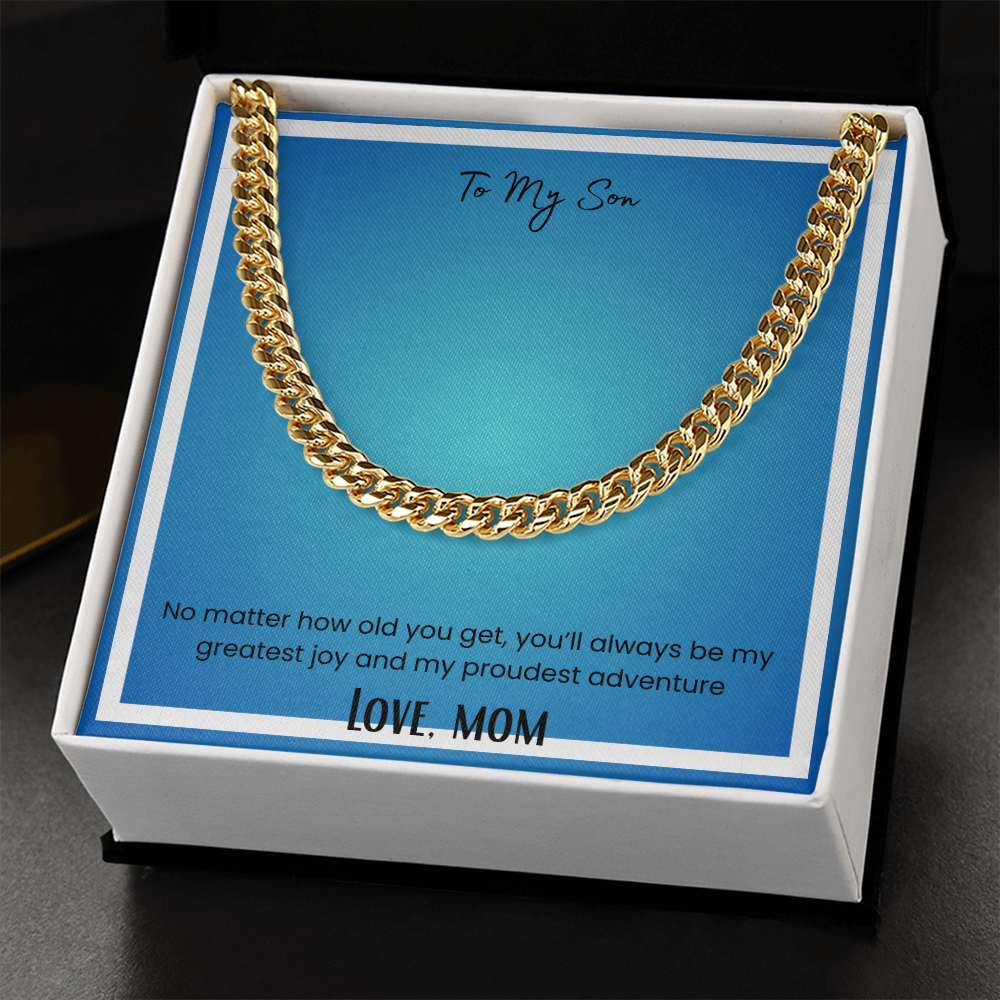 To My Son, From Mom Cuban Link Chain