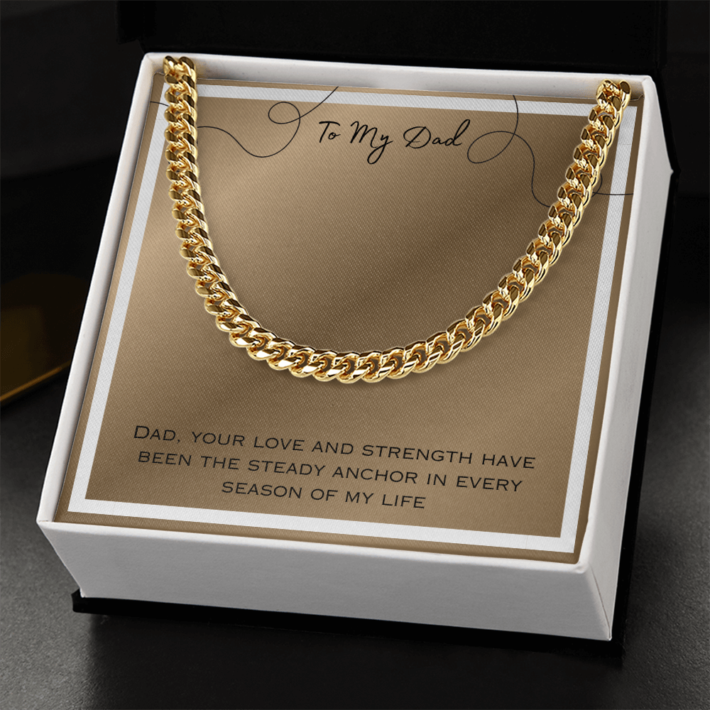 To Dad Cuban Link Chain