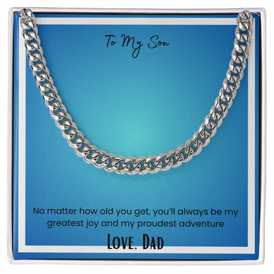 To My Son, From Dad Cuban Link Chain