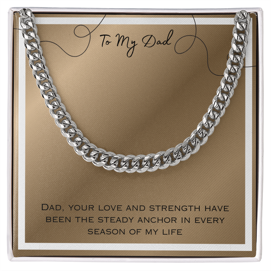 To Dad Cuban Link Chain