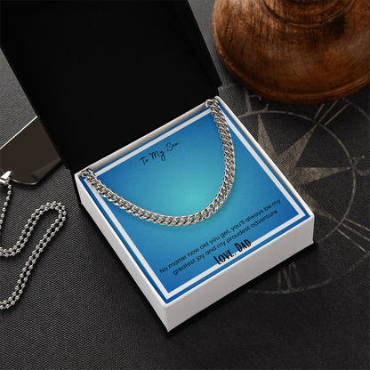 To My Son, From Dad Cuban Link Chain