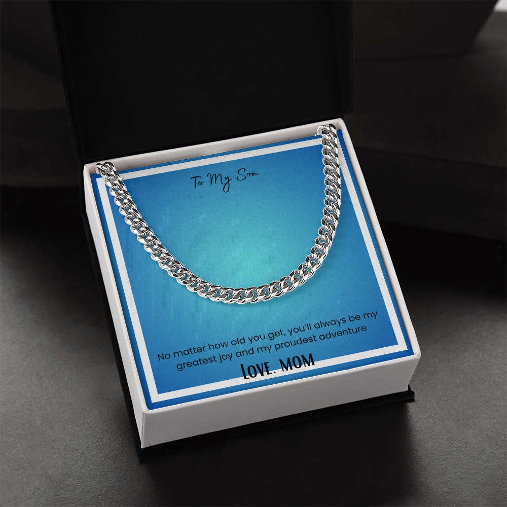 To My Son, From Mom Cuban Link Chain