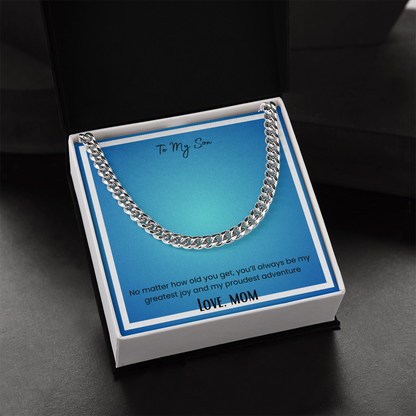 To My Son, From Mom Cuban Link Chain