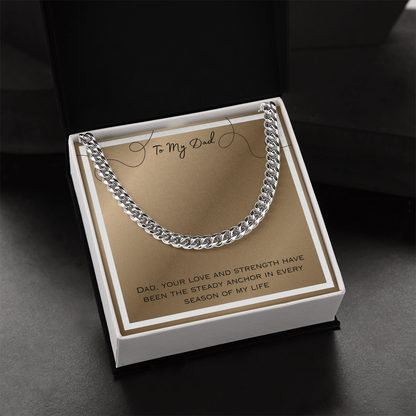 To Dad Cuban Link Chain