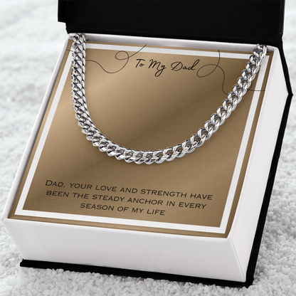 To Dad Cuban Link Chain