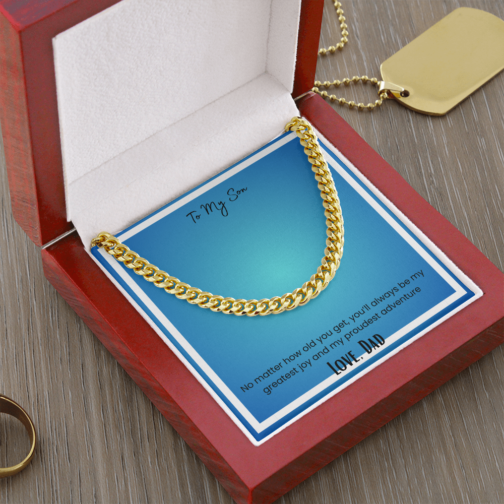 To My Son, From Dad Cuban Link Chain