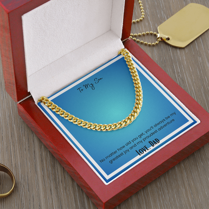 To My Son, From Dad Cuban Link Chain
