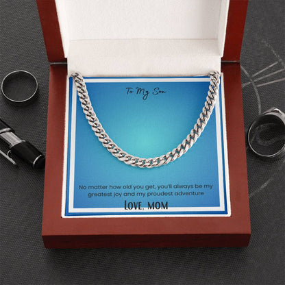 To My Son, From Mom Cuban Link Chain