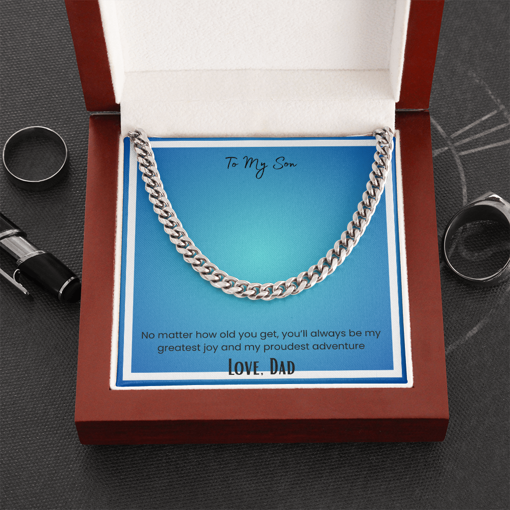 To My Son, From Dad Cuban Link Chain