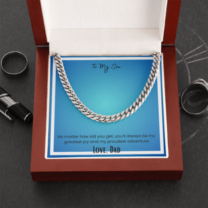 To My Son, From Dad Cuban Link Chain