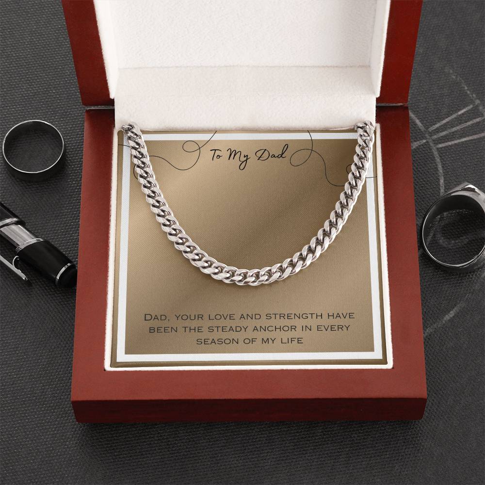 To Dad Cuban Link Chain
