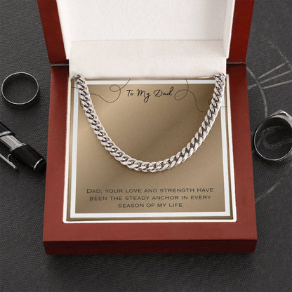 To Dad Cuban Link Chain