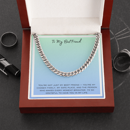 To My Best Friend  Cuban Link Chain
