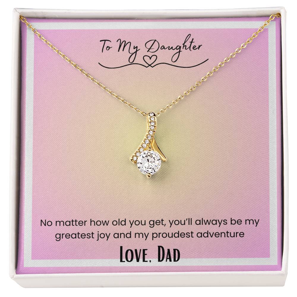 To My Daughter, From Dad Alluring Beauty Necklace