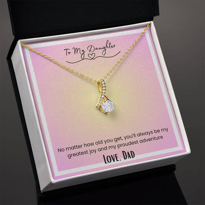 To My Daughter, From Dad Alluring Beauty Necklace
