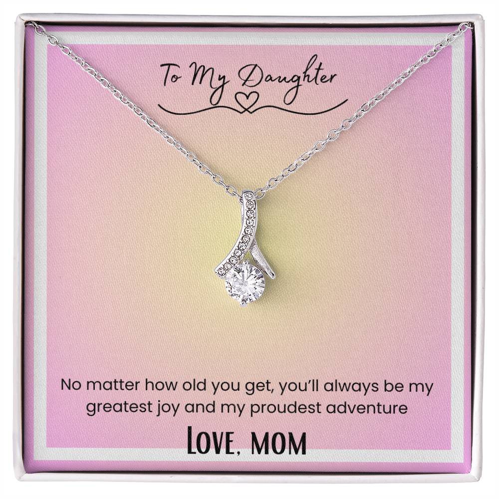 To My Daughter, From Mom Alluring Beauty Necklace