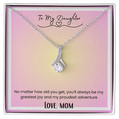 To My Daughter, From Mom Alluring Beauty Necklace
