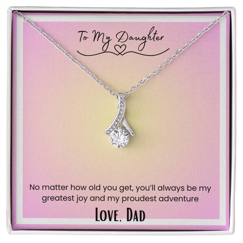 To My Daughter, From Dad Alluring Beauty Necklace