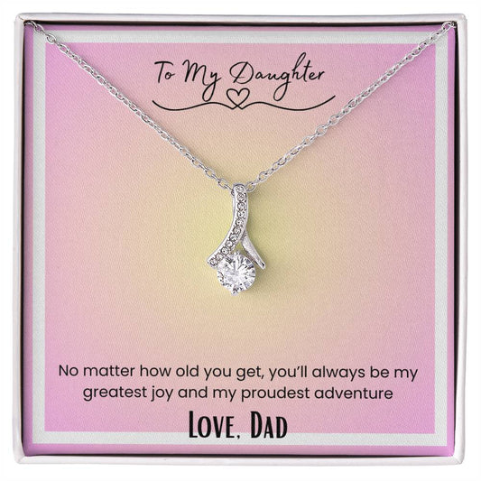 To My Daughter, From Dad Alluring Beauty Necklace