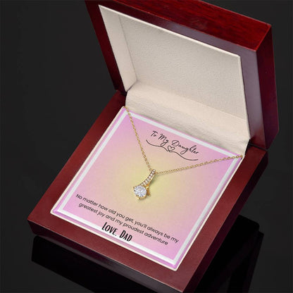 To My Daughter, From Dad Alluring Beauty Necklace