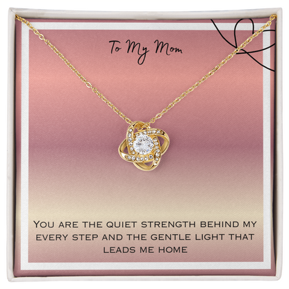 To My Mom Love Knot Necklace