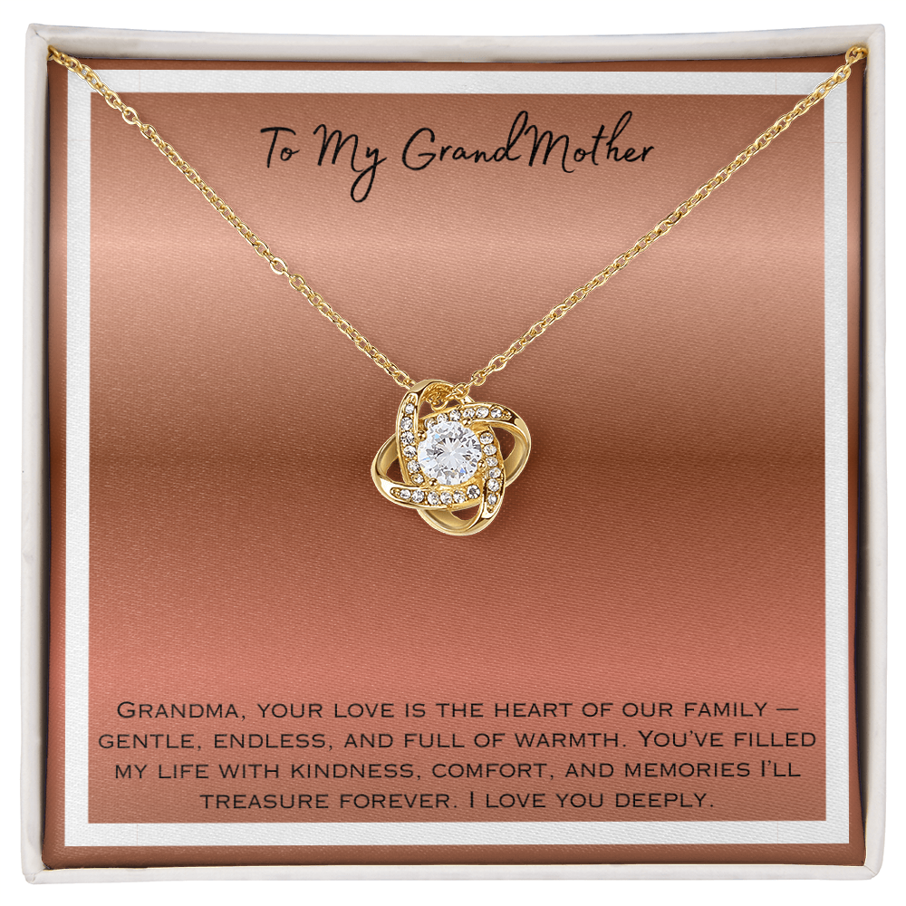 To My Grandmother  Love Knot Necklace