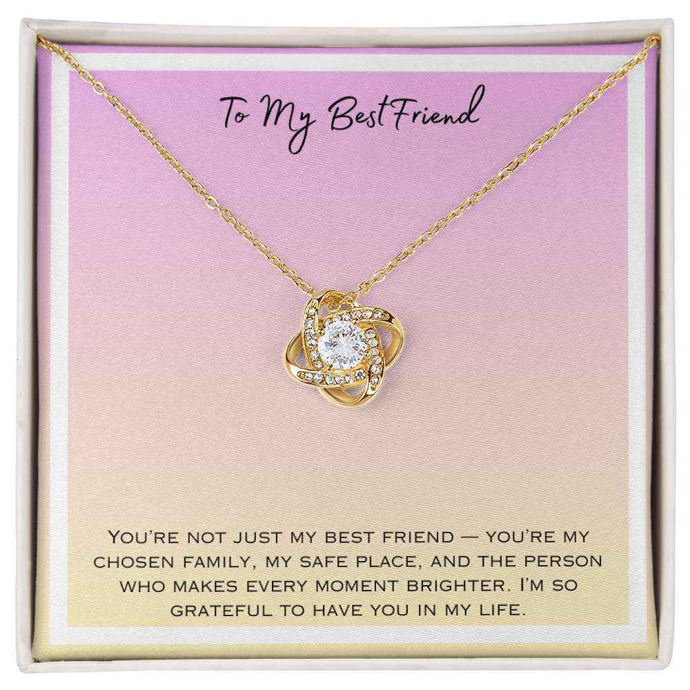 To My Bestfriend Love Knot Necklace