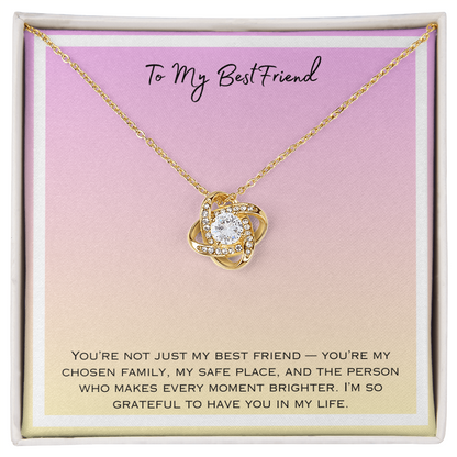 To My Bestfriend Love Knot Necklace