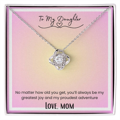 To My Daughter, From Mom Love Knot Necklace