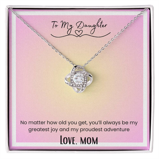 To My Daughter, From Mom Love Knot Necklace