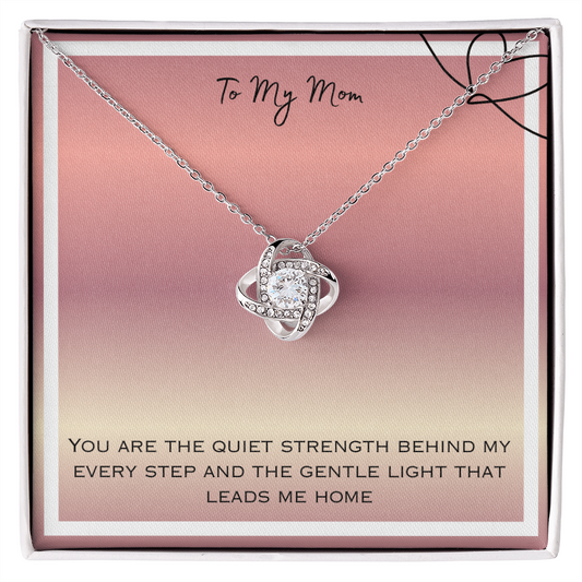 To My Mom Love Knot Necklace